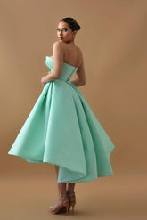 On Sale - Modern Mint Green V-Neck Sleeveless Short Prom Dress Ball Gown